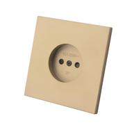 Wall Socket High Temperature / Anti-Static Non-Polarized - ABS Shockproof Low Profile Design 5mm Color Gold Matt - 250V 16A AC for Home & Office WESA