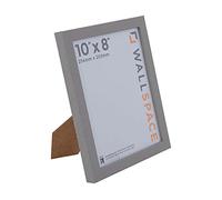 Wall Space 10x8 Grey Picture Frame | Grey 8x10 Photo Frame | 10 x 8 inch | 254x203mm | 25.4x20.3cm | Solid Wood Wooden with Real Glass | Handmade in UK