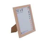 Wall Space 10x8 Oak Frame with White Mount for 7x5 | Picture Photo Frame | 10 x 8 inch | 254x203mm | 25.4x20.3cm | Fits 178x127mm | Solid Oak with Real Glass | Handmade Wooden Made in UK