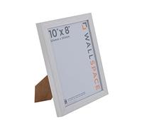 Wall Space 10x8 Silver Picture Frame | Silver 8x10 Photo Frame | 10 x 8 inch | 254x203mm | 25.4x20.3cm | Solid Wood Wooden with Real Glass | Handmade in UK