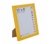 Wall Space 10x8 Yellow Picture Frame | Yellow 8x10 Photo Frame | 10 x 8 inch | 254x203mm | 25.4x20.3cm | Solid Wood Wooden with Real Glass | Handmade in UK