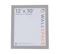 Wall Space 12x10 Grey Picture Frame | Grey 10x12 Photo Frame | 12 x 10 inch | 305x254mm | 30.5x25.4cm | Solid Wood Wooden with Real Glass | Handmade in UK