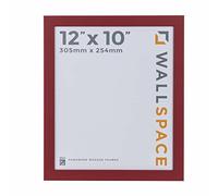 Wall Space 12x10 Red Picture Frame | Red 10x12 Photo Frame | 12 x 10 inch | 305x254mm | 30.5x25.4cm | Solid Wood Wooden with Real Glass | Handmade in UK