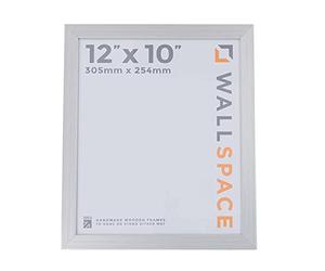 Wall Space 12x10 Silver Picture Frame | Silver 10x12 Photo Frame | 12 x 10 inch | 305x254mm | 30.5x25.4cm | Solid Wood Wooden with Real Glass | Handmade in UK