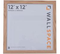 Wall Space 12x12 Oak Picture Frame | Oak Photo Frame 12x12 | 12 x 12 inch | 305x305mm | 30.5x30.5cm | Square | Real Wood with Glass | Handmade Wooden Made in UK