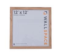 Wall Space 12x12 Oak Picture Frame | Oak Photo Frame 12x12 | 12 x 12 inch | 305x305mm | 30.5x30.5cm | Square | Real Wood with Glass | Handmade Wooden Made in UK