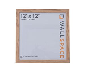 Wall Space 12x12 Oak Picture Frame | Oak Photo Frame 12x12 | 12 x 12 inch | 305x305mm | 30.5x30.5cm | Square | Real Wood with Glass | Handmade Wooden Made in UK