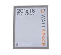 Wall Space 20x16 Grey Picture Frame | Grey 16x20 Photo Frame | 20 x 16 inch | 508x406mm | 50.8x40.6cm | Solid Wood Wooden with Real Glass | Handmade in UK