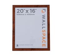 Wall Space 20x16 Walnut Picture Frame | Walnut 16x20 Photo Frame | 20 x 16 inch | 508x406mm | 50.8x40.6cm | Real Wood with Glass | Handmade Wooden Made in UK