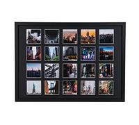 Wall Space 50x70 Multi Aperture Frame 4x4 / Matt Black Frame/Black 4 x 4 Inch Mount to fit Twenty Photos / 20 Photos/Instagram Picture Frames/Multiple x Inch/Instant Photo Frames