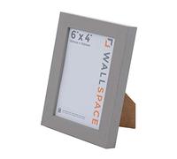 Wall Space 6x4 Grey Picture Frame | Grey 4x6 Photo Frame | 6 x 4 inch | 152x102mm | 15.2x10.2cm | Solid Wood Wooden with Real Glass | Handmade in UK
