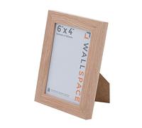Wall Space 6x4 Oak Picture Frame | Oak 4x6 Photo Frame | 6 x 4 inch | 152x102mm | 15.2x10.2cm | Real Wood with Glass | Handmade Wooden Made in UK