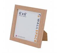 Wall Space 6x6 Oak Picture Frame | Oak Photo Frame 6x6 | 6 x 6 inch | 152x152mm | 15.2x15.2cm | Square | Real Wood with Glass | Handmade Wooden Made in UK