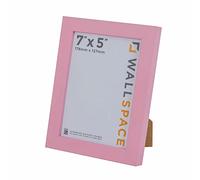 Wall Space 7x5 Pink Picture Frame | Pink 5x7 Photo Frame | 7 x 5 inch | 178x127mm | 17.8x12.7cm | Solid Wood Wooden with Real Glass | Handmade in UK