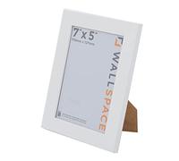 Wall Space 7x5 White Picture Frame | White 5x7 Photo Frame | 7 x 5 inch | 178x127mm | 17.8x12.7cm | Solid Wood Wooden with Real Glass | Handmade in UK