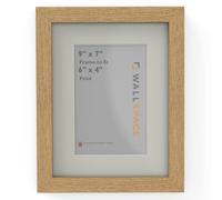 Wall Space 9x7 Oak Frame with White Mount for 6x4 | Picture Photo Frame | 9 x 7 inch | 229x178mm | 22.9x17.8cm | Fits 152x102mm | Solid Oak with Real Glass | Handmade Wooden Made in UK