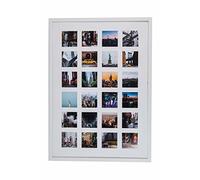 Wall Space A1 Multi Aperture Frame 4x4 / Matt White Frame/White 4 x 4 Inch Mount to fit Twenty Four Photos / 24 Photos/Instagram Picture Frames/Multiple Photos 4 x 4 Inch/Instant Photo Frames