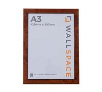 Wall Space A3 Poster Walnut Picture Frame | Walnut A3 Photo Frame | 420x297mm | 420 x 297mm | 42.0x29.7cm | Poster Print | Real Wood with Glass | Handmade Wooden Made in UK