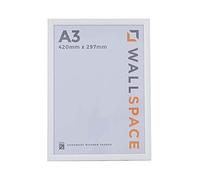 Wall Space A3 White Frame - Bevelled Edge, Solid Wood, Real Glass for Prints and Photos