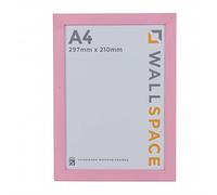 Wall Space A4 Pink Picture Frame | Pink A4 Frame | 297x210 mm | Wooden Certificate Display | Solid Wood With Real Glass | Modern Design