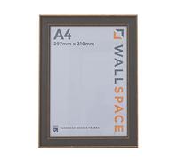 Wall Space A4 Shabby Chic Grey Picture Frame | Grey A4 Photo Frame | 297x210mm | 297 x 210mm | 29.7x21.0cm | Solid Wood Wooden with Real Glass | Certificate Diploma