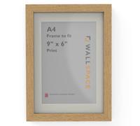 Wall Space A4 Solid Oak Frame with 9x6 Mount | Oak Frame and Mount For 9x6 Image │ With REAL GLASS and made from SOLID OAK