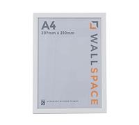 Wall Space A4 Thin White Picture Frame | White A4 Photo Frame | 297x210mm | 297 x 210mm | 29.7x21.0cm | Solid Wood Wooden with Real Glass | Handmade in UK | Certificate Diploma