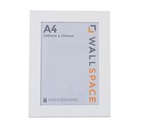 Wall Space A4 Wide White Picture Frame | White A4 Photo Frame | 297x210mm | 297 x 210mm | 29.7x21.0cm | Solid Wood Wooden with Real Glass | Handmade in UK | Certificate Diploma