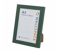 Wall Space A5 Picture Frame - Modern Green A5 Frame with REAL GLASS and made from SOLID WOOD | A5 Green Picture Frame perfect for an A5 Print or Photo - A5 Green Frame made in UK (148 x 210 mm)