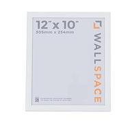 Wall Space Bevelled 12x10 White Picture Frame | White 10x12 Photo Frame | 12 x 10 inch | 305x254mm | 30.5x25.4cm | Solid Wood Wooden with Real Glass | Handmade in UK