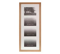 Wall Space Multi Aperture Photo Frame 6x4-21mm Solid Oak - REAL GLASS - Picture Frames Multiple Photos 6 x 4 Photo Frames Multiple Photos - Four Photos
