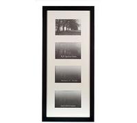 Wall Space Multi Aperture Photo Frame 6x4-25mm Matt Black - REAL GLASS - Picture Frames Multiple Photos 6 x 4 Photo Frames Multiple Photos - Four (15x10cm) | Handmade Wooden Frame Made in UK