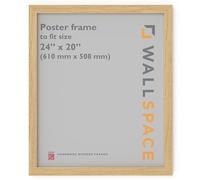 Wall Space Poster 24x20 Oak Picture Frame | Oak 20x24 Photo Frame | 24 x 20 inch | 610x508mm | 61x50.8cm | Real Wood with Glass | Handmade Wooden Made in UK