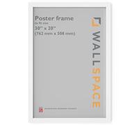 Wall Space Poster 30x20 White Picture Frame | White 20x30 Photo Frame | 30 x 20 inch | 762x508mm | 76.2x50.8cm | Solid Wood Wooden with Quality Perspex Safety Glazing | Handmade in UK