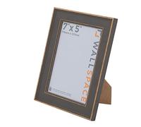 Wall Space Shabby Chic 7x5 Grey Picture Frame | Grey 5x7 Photo Frame | 7 x 5 inch | 178x127mm | 17.8x12.7cm | Solid Wood Wooden with Real Glass | Handmade in UK