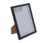 Wall Space Thin 10x8 Black Picture Frame | Black 8x10 Photo Frame | 10 x 8 inch | 254x203mm | 25.4x20.3cm | Solid Wood Wooden with Real Glass | Handmade in UK