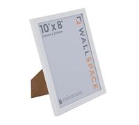 Wall Space Thin 10x8 White Picture Frame | White 8x10 Photo Frame | 10 x 8 inch | 254x203mm | 25.4x20.3cm | Solid Wood Wooden with Real Glass | Handmade in UK