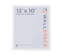 Wall Space Thin 12x10 White Picture Frame | White 10x12 Photo Frame | 12 x 10 inch | 305x254mm | 30.5x25.4cm | Solid Wood Wooden with Real Glass | Handmade in UK
