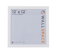 Wall Space White Frame 12x12 | Real Solid Wood Picture Frame With Glass | Square Photo Frame 30x30cm