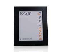 Wall Space Wide 10x8 Black Picture Frame | Black 8x10 Photo Frame | 10 x 8 inch | 254x203mm | 25.4x20.3cm | Solid Wood Wooden with Real Glass | Handmade in UK