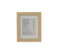 Wall Space Wide 14x11 Oak Frame with White Mount for 10x8 | Picture Photo Frame | 14 x 11 inch | 356x279mm | 35.6x27.9cm | Fits 254x203mm | Solid Oak with Real Glass