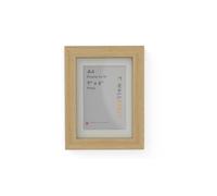 Wall Space Wide A4 Oak Frame with White Mount for 9x6 | Picture Photo Frame | 297x210mm | 29.7x21.0cm | Solid Oak with Real Glass | Handmade Wooden Made in UK