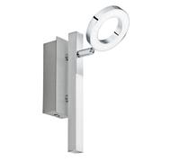 Wall Spot Light Aluminium Chrome Shade Satined Plastic Bulb LED 1x3.2W 1x2.2W