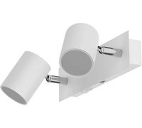 Wall Spot WAIKA, Two-Light, with Switch, White Matt + GU10 LED Lamps 3-Step Dimm