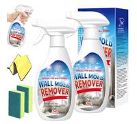 Wall Stain Remover Spray - Fast Acting Black Spot Cleaner for Walls, Tiles & Sealant, Quick Multi-Surface Cleaner for Wood, Tile, Fabric, Bathrooms, Kitchens (2Pcs)