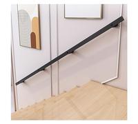 Wall Stair Railing Handrail,Custom Wrought Iron Wall Handrail, 27.5ft Stair Bannister for Elderly & Kids, Barrier-Free Railing for Offices, Hotels, Villas - Stylish Gold & Black Finish