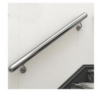 Wall Stair Railing Handrail,Stainless Steel Wall-Mounted Stair Handrail - 2ft to 18ft Custom Lengths, Anti-Slip Metal Railing for Stairways, Garage, Basement & Attic Safety Grab Handle