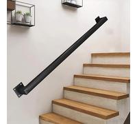 Wall Stair Railing Handrail,Sturdy Square Steel Handrail for Stairs - 11.5 FT Wall-Mounted Metal Rail Kit for Home, Kindergarten, Lofts & Corridors - Safe Staircase Grab Railings