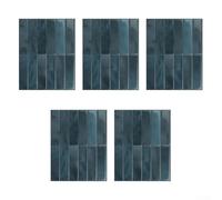Wall Sticker 3D Effect Stone Decoration Pack of 5 Washable Heat Resistant Wall Decoration for Living Room Surface 229 x 290 mm (D)