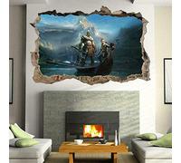 Wall Sticker 3D God of War Crack Poster Kids Bedroom Wallpaper Vinyl Decal Sticker Art